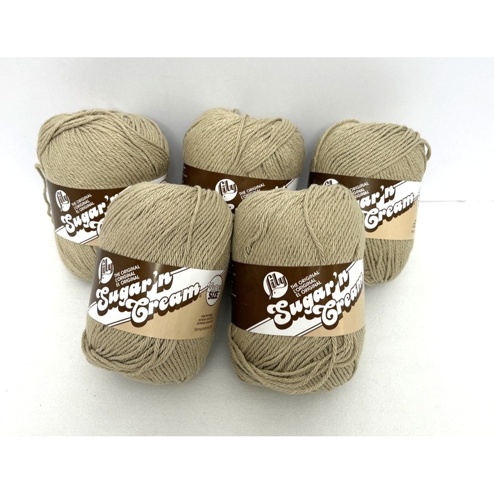 Lily Sugar n Cream 100% Cotton Yarn Super-Size Jute # 18082 Lot of 5